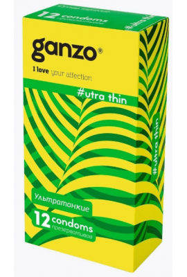 Презервативы "Ganzo Ultra Thin", ультратонкие, 12 шт.